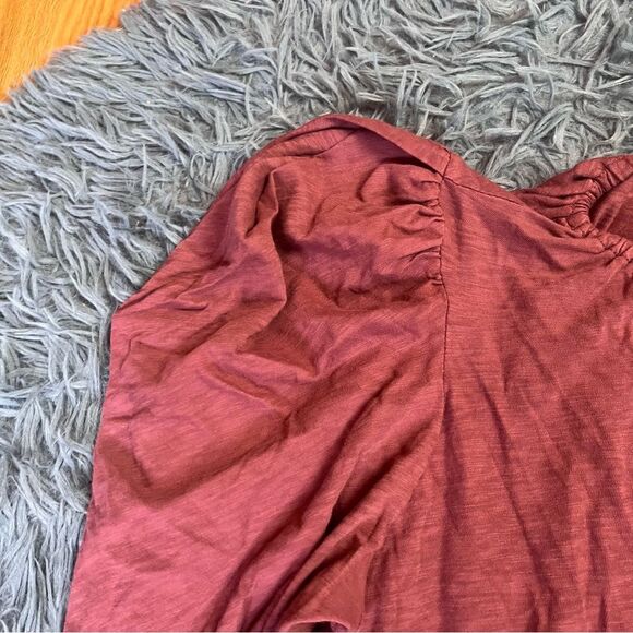 Velvet by Graham & Spencer Tracie Puff Sleeve Tee Size L - Picture 3 of 8